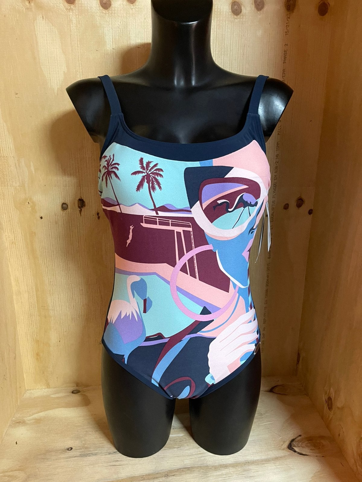 Sunflair badpak maat 38c, Verzenden, Nieuw, Blauw, Badpak