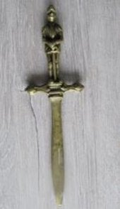 bronzen briefopener, Verzenden, Brons