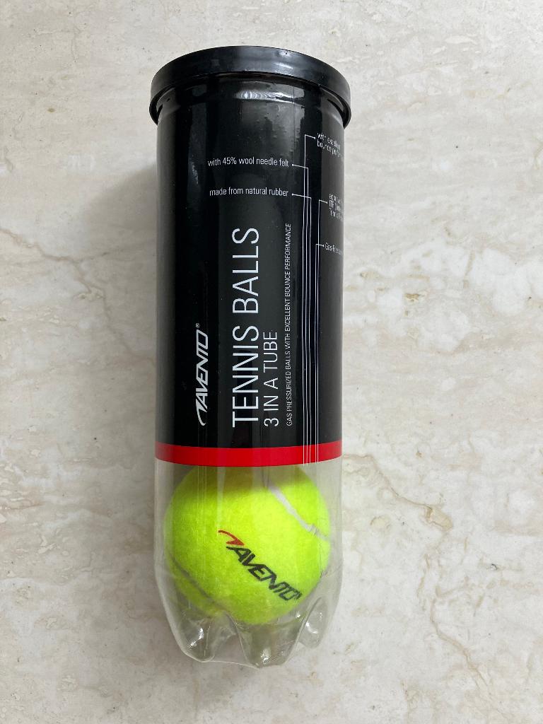 Avento tennisballen gasgevuld 3x fluorgeel wit, Overige merken, Ballen, Ophalen of Verzenden, Zo goed als nieuw