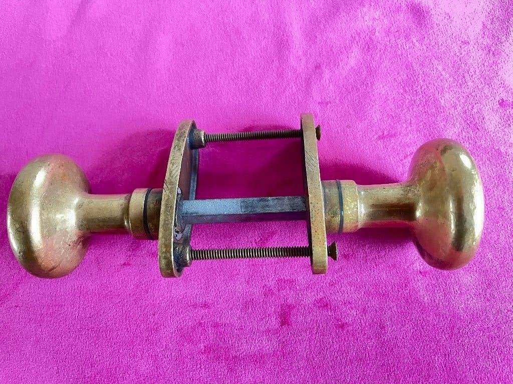Oude messing voordeur knoppen , voordeurknop, deur, Ophalen of Verzenden