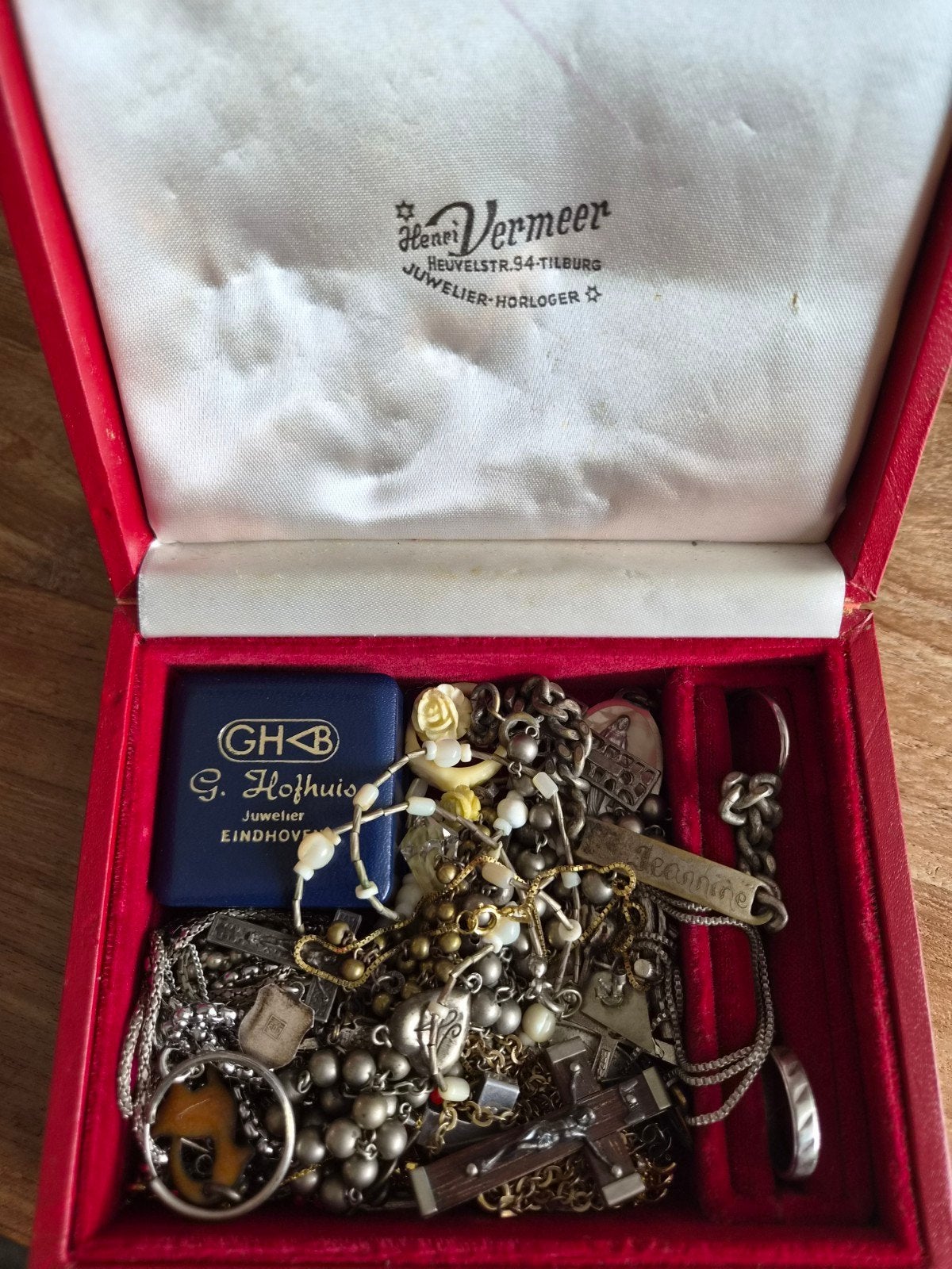 kistje met sieraden oud vintage antiek ?, Sieraden, Tassen en Uiterlijk, Ophalen of Verzenden, Overige materialen, Overige typen