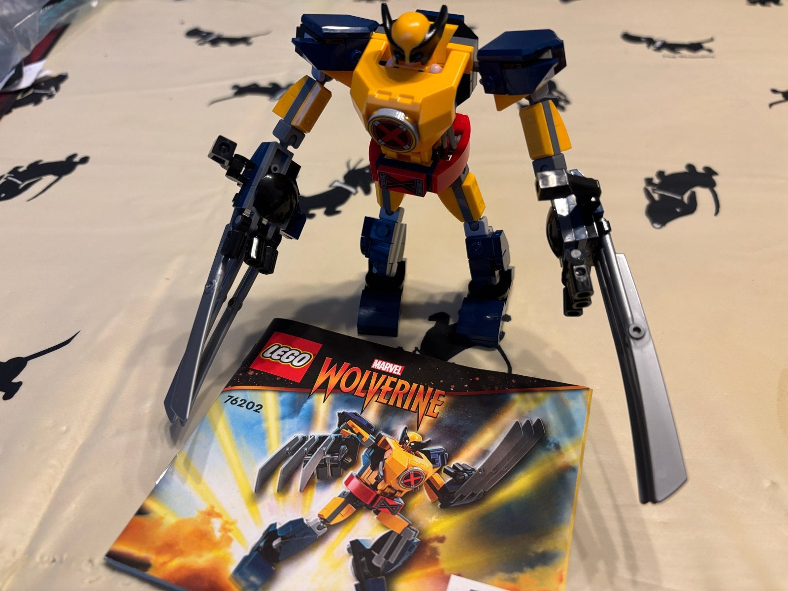 LEGO Marvel Wolverine Mech Armor 76202 compleet met boekje, Marvel, Lego, Ophalen of Verzenden, Zo goed als nieuw