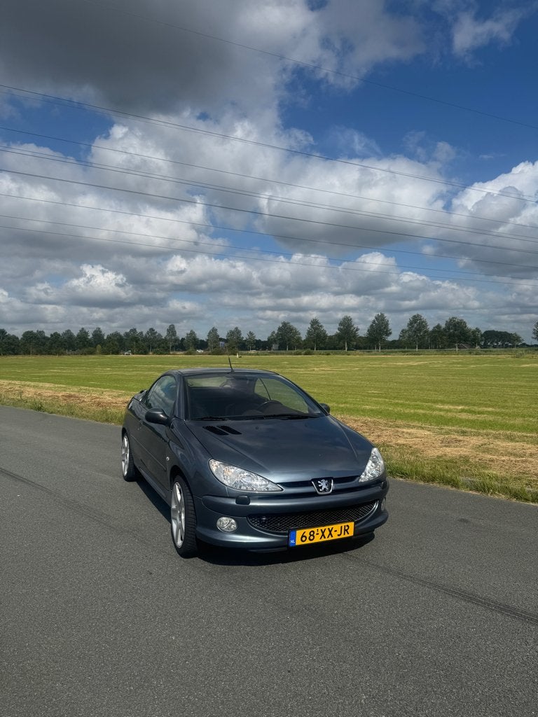 Peugeot 206 1.6 16V CC 2006 Grijs, Auto's, Peugeot, Voorwielaandrijving, Zwart, 4 cilinders, Cabriolet