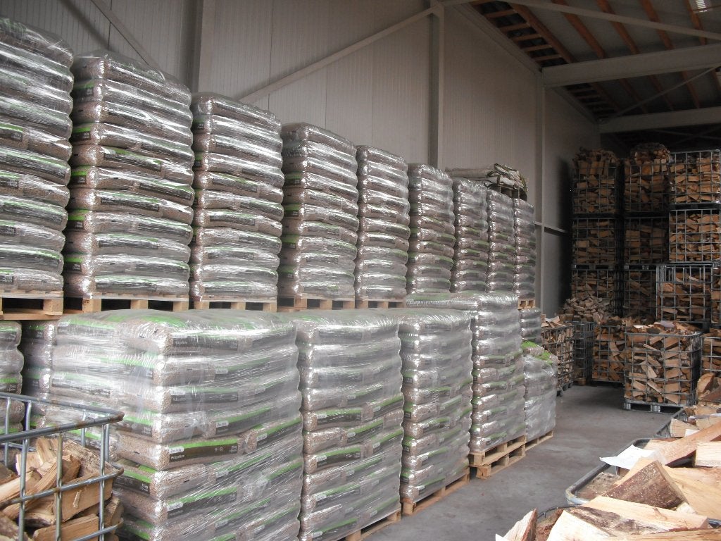 Halve pallet met houtpellets 450kg voor € 240,= (30x15kg), 6 m³ of meer, Ophalen