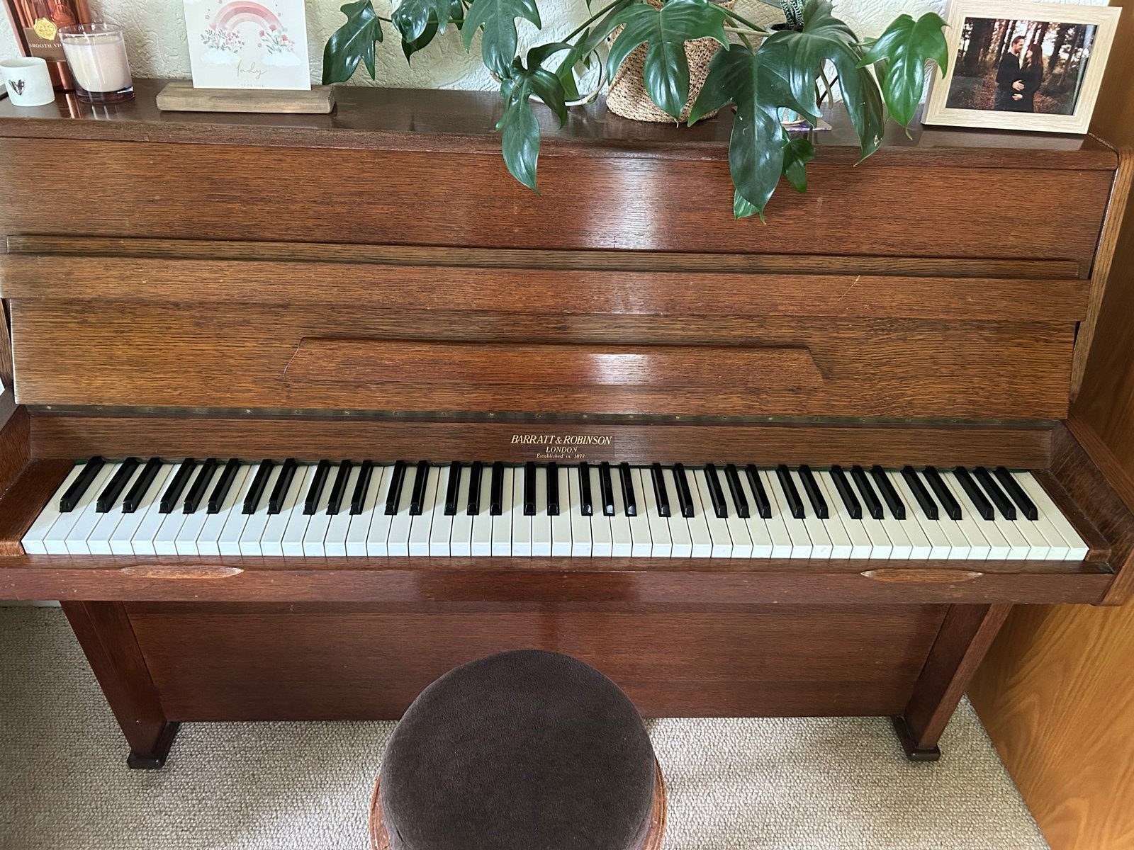 Barratt & Robinson Piano - Klassiek Houten Model, Muziek en Instrumenten, Ophalen, Gebruikt, Bruin, Piano
