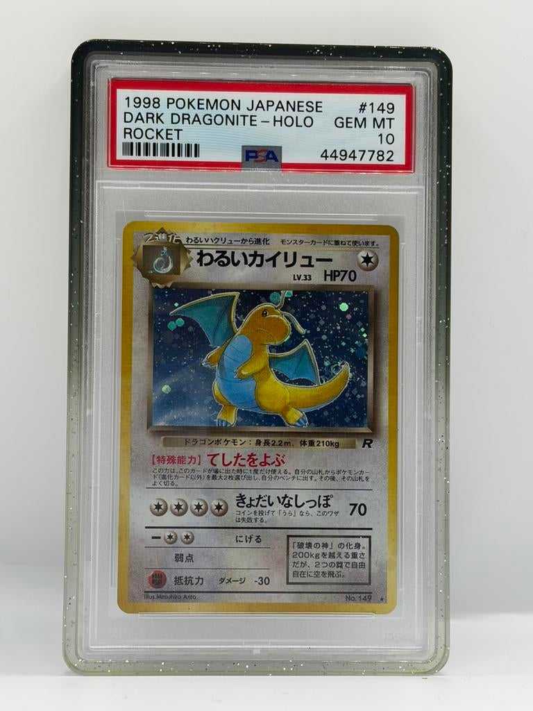 Dark dragonite 149 psa 10, Hobby en Vrije tijd, Verzamelkaartspellen | Pokémon, Ophalen of Verzenden, Zo goed als nieuw