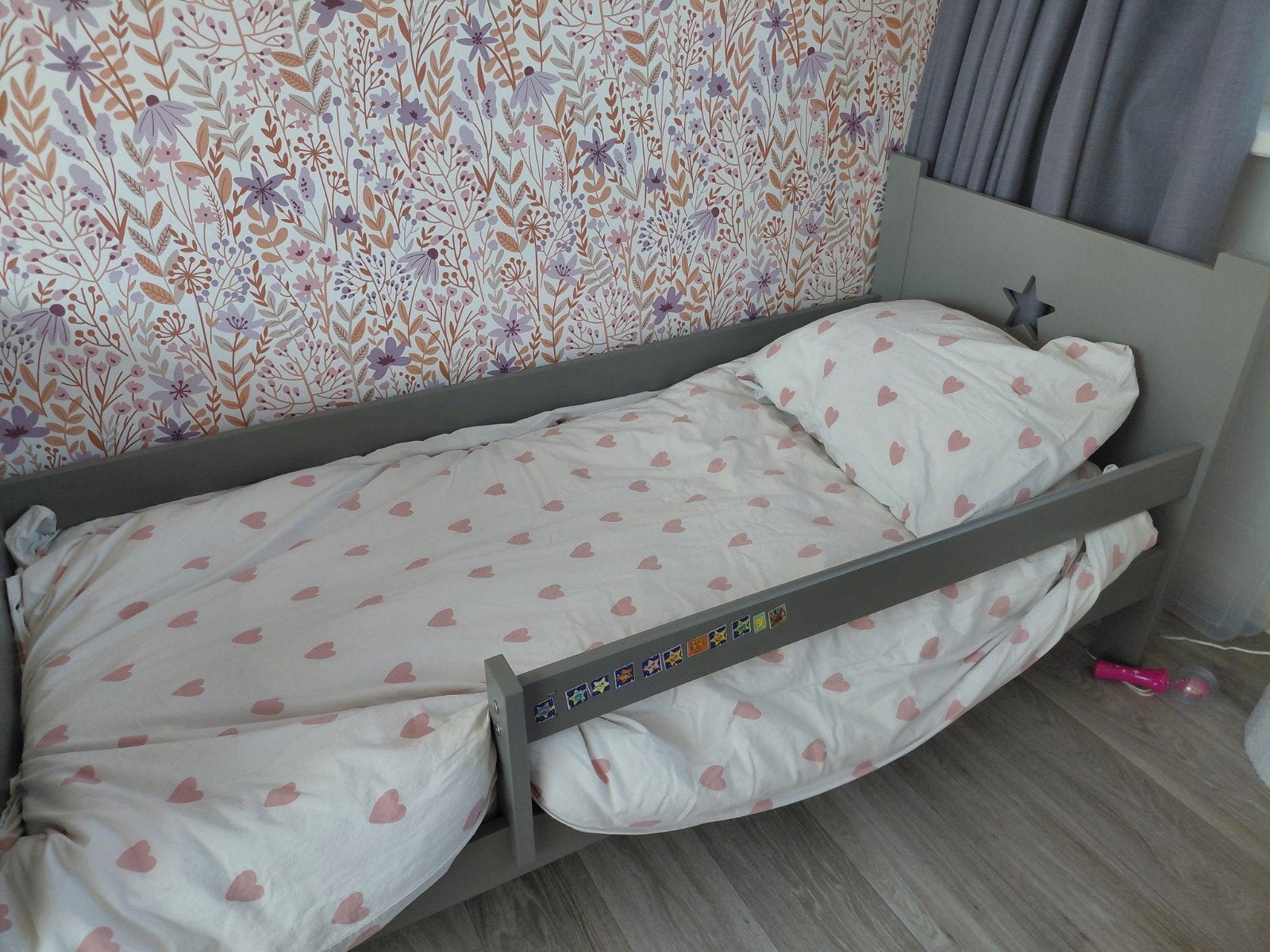 Kinderbed, Kinderen en Baby's, Kinderkamer | Bedden, Ophalen, 140 tot 160 cm, 70 tot 85 cm, Lattenbodem