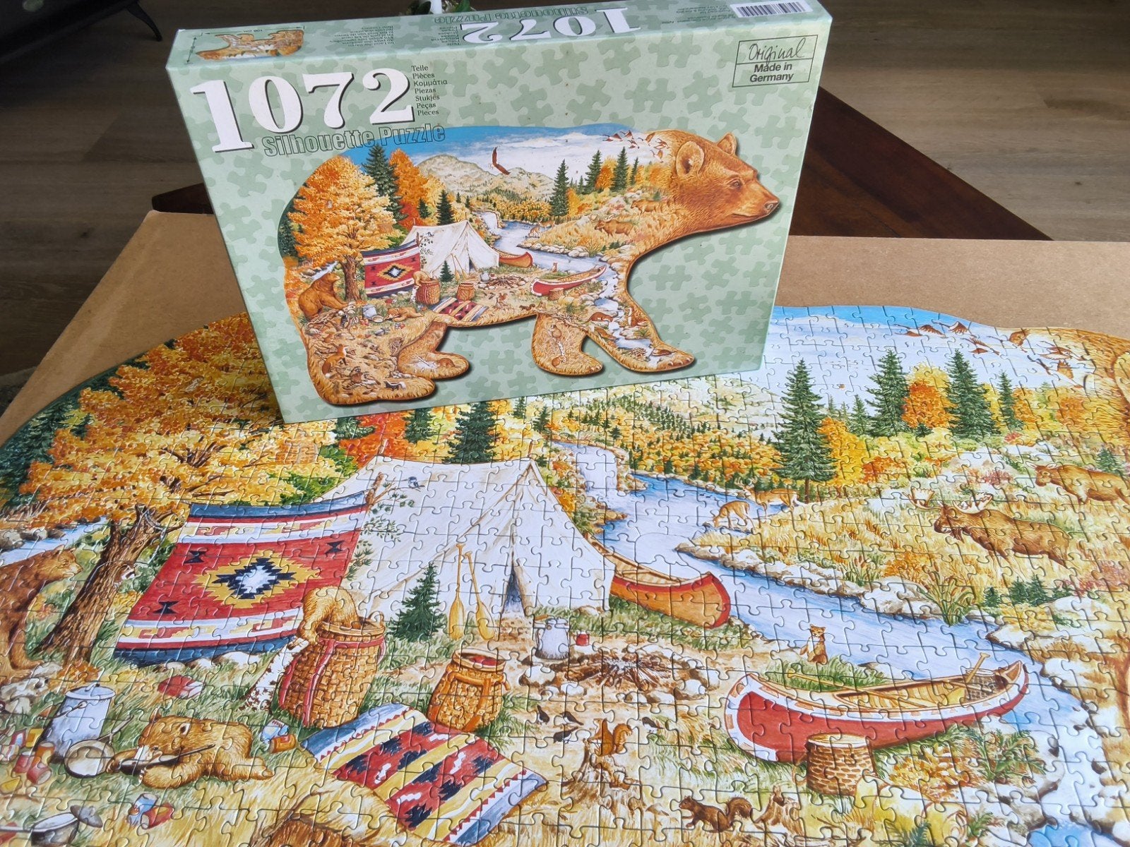 Silhouette Puzzel Beer 1072 stukjes ., Ophalen of Verzenden, 500 t/m 1500 stukjes, Gebruikt, Legpuzzel
