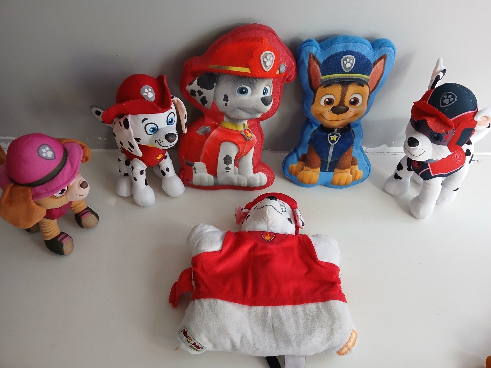 Paw Patrol knuffels - set van 5, Gebruikt, Overige merken, Middelgroot (20 tot 80 cm), Meerkleurig