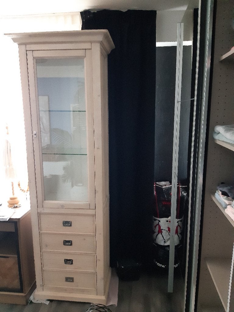 Vitrinekast, Ophalen, 50 tot 100 cm, Zo goed als nieuw, 25 tot 50 cm