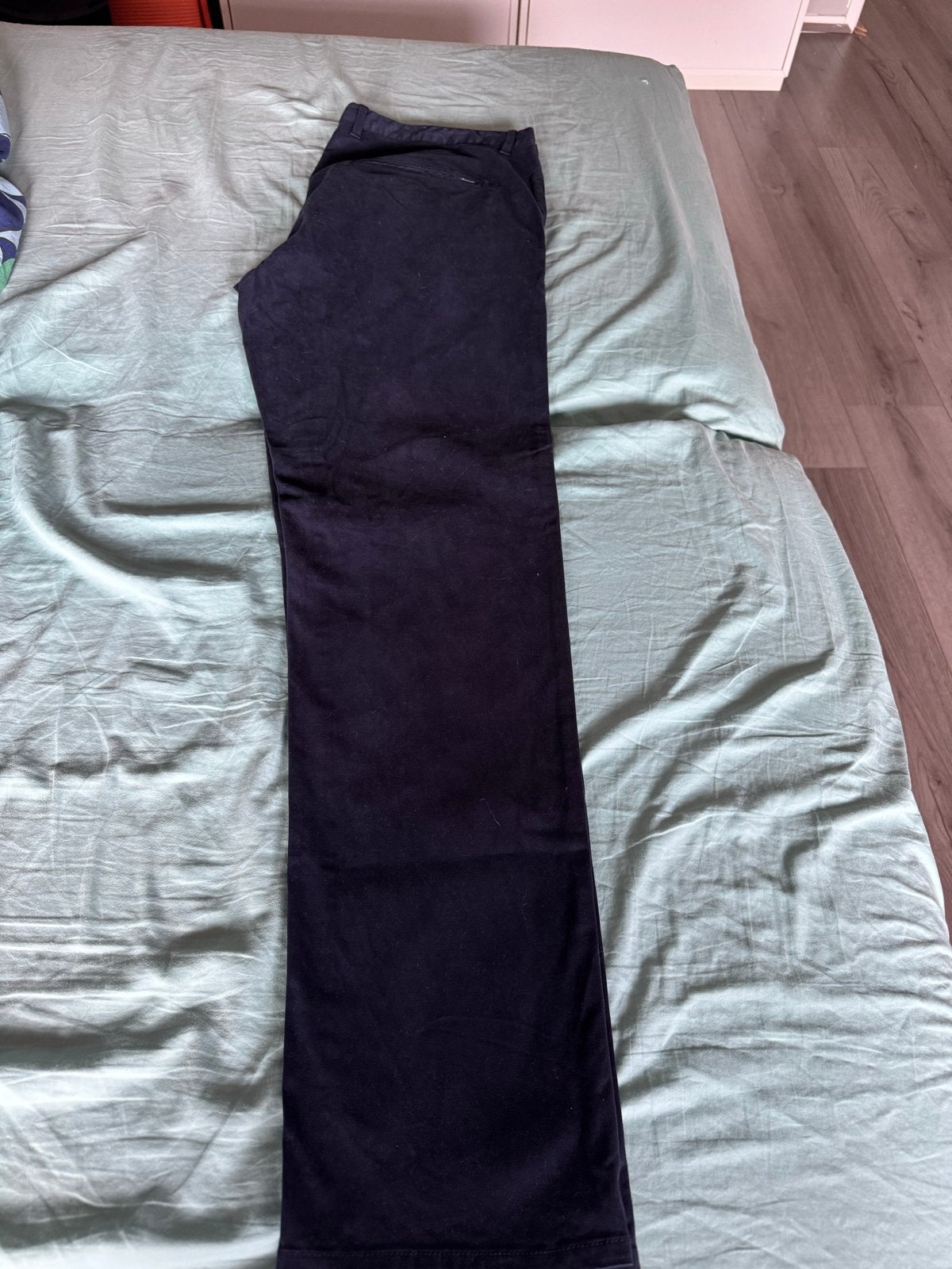 Gant donkerblauwe slim fit broek - W38/L34, Kleding | Heren, Ophalen of Verzenden, Zo goed als nieuw, Overige maten, Blauw