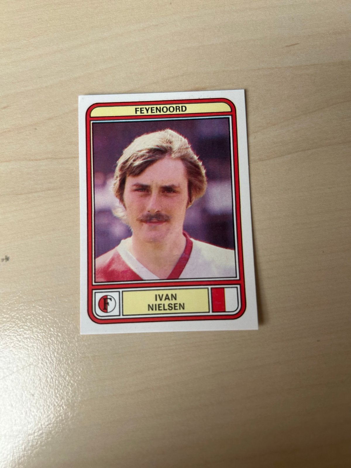 Feyenoord Ivan Nielsen Voetbal 80 Panini Plaatje, Ophalen of Verzenden, Zo goed als nieuw, Sticker