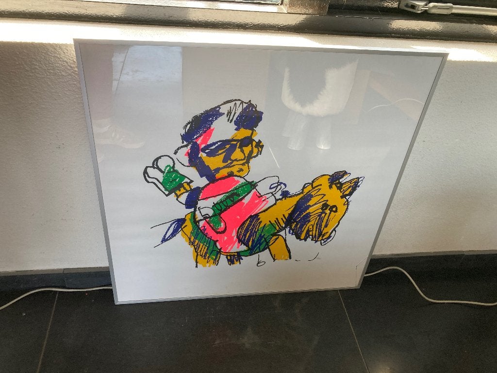 Herman Brood zeefdruk origineel met certificaat met extra’s, Antiek en Kunst, Gelimiteerde oplage, Ophalen, Personages en Fantasiefiguren