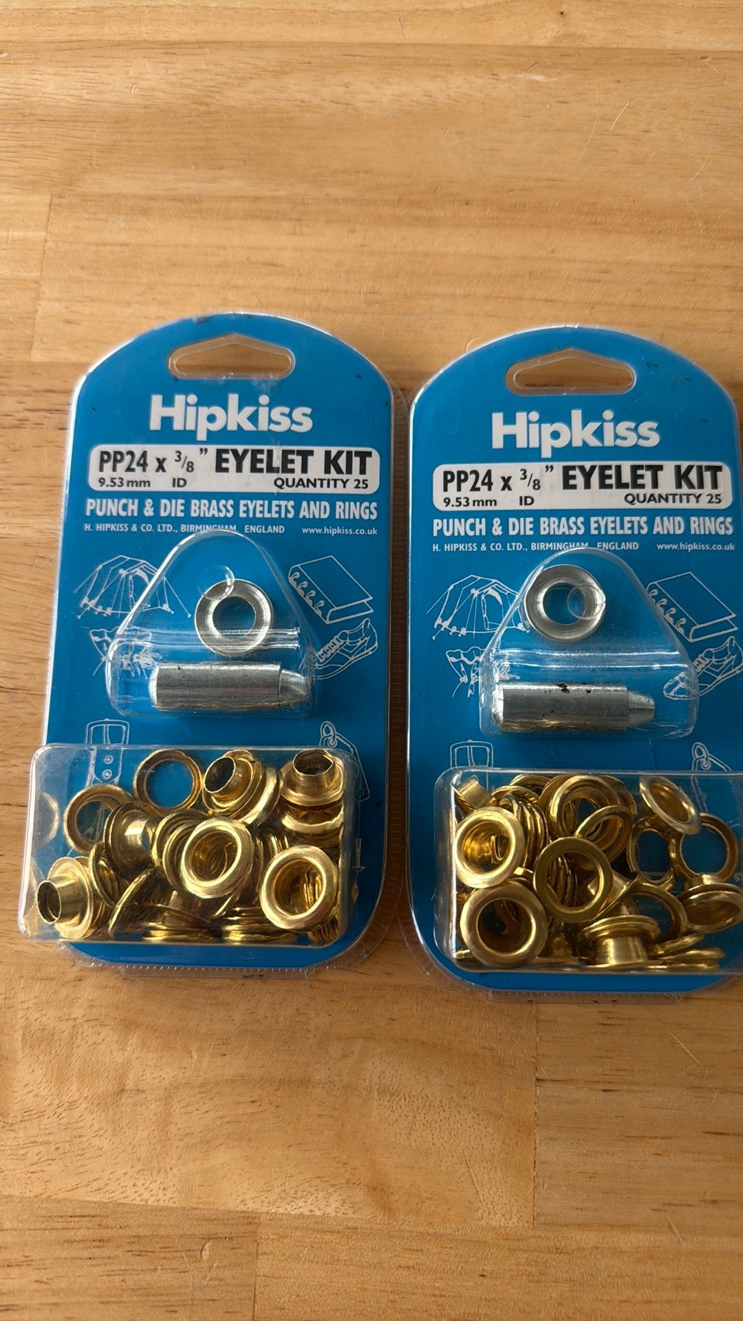 50x Hipkiss PP24 Messing Zeilogen 9,53mm - Nieuw, Goud, Nieuw, Overige merken, Knutselmateriaal