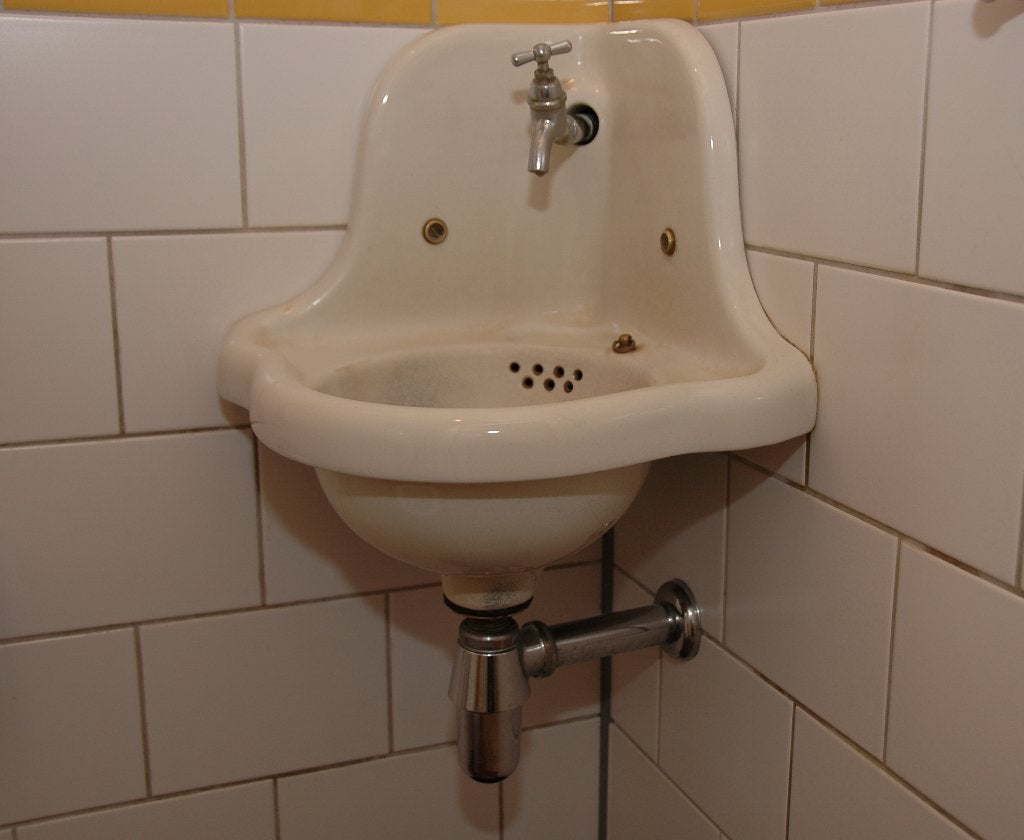 Vintage Fonteintje, Ophalen, Gebruikt, Steen, Wastafel