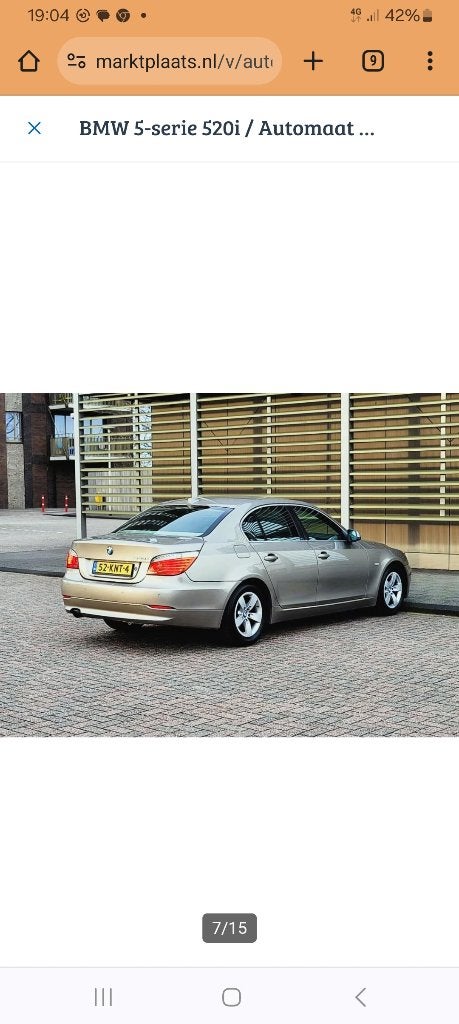 BMW 5-Serie 2.0 520I nieuwe APK tot 01-05-2027, Auto's, BMW, Automaat, Beige, 4 cilinders, 1465 kg