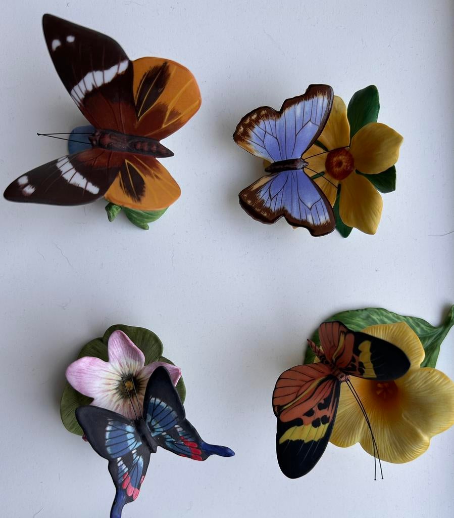 Franklin Mint Vlinderbeeldjes – Set van 9, Antiek en Kunst, Antiek | Porselein, Ophalen of Verzenden