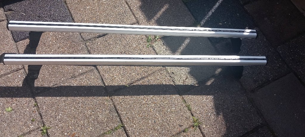 Dakdragers BMW en Mercedes aluminium menabo, Auto diversen, Dakdragers, Ophalen, Zo goed als nieuw