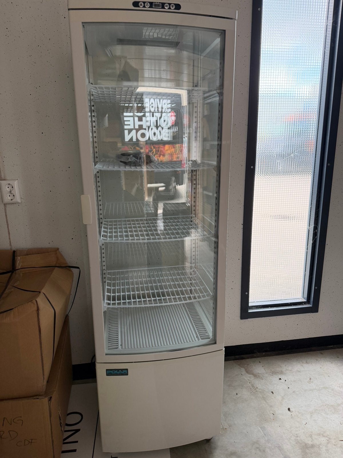 Koelvitrine Polar wit 235l zo goed als nieuw, Ophalen, Zo goed als nieuw, Minder dan 60 cm, 160 cm of meer