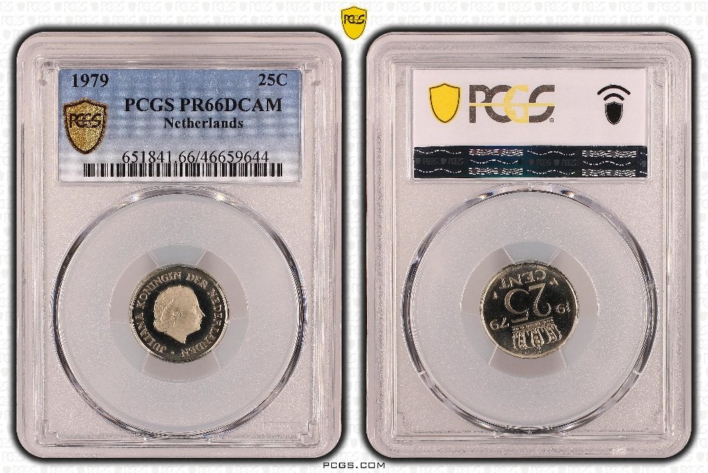 Juliana, 25 Cent 1979.  Proof. PCGS PR66DCAM, Ophalen of Verzenden, Koningin Juliana, 25 cent