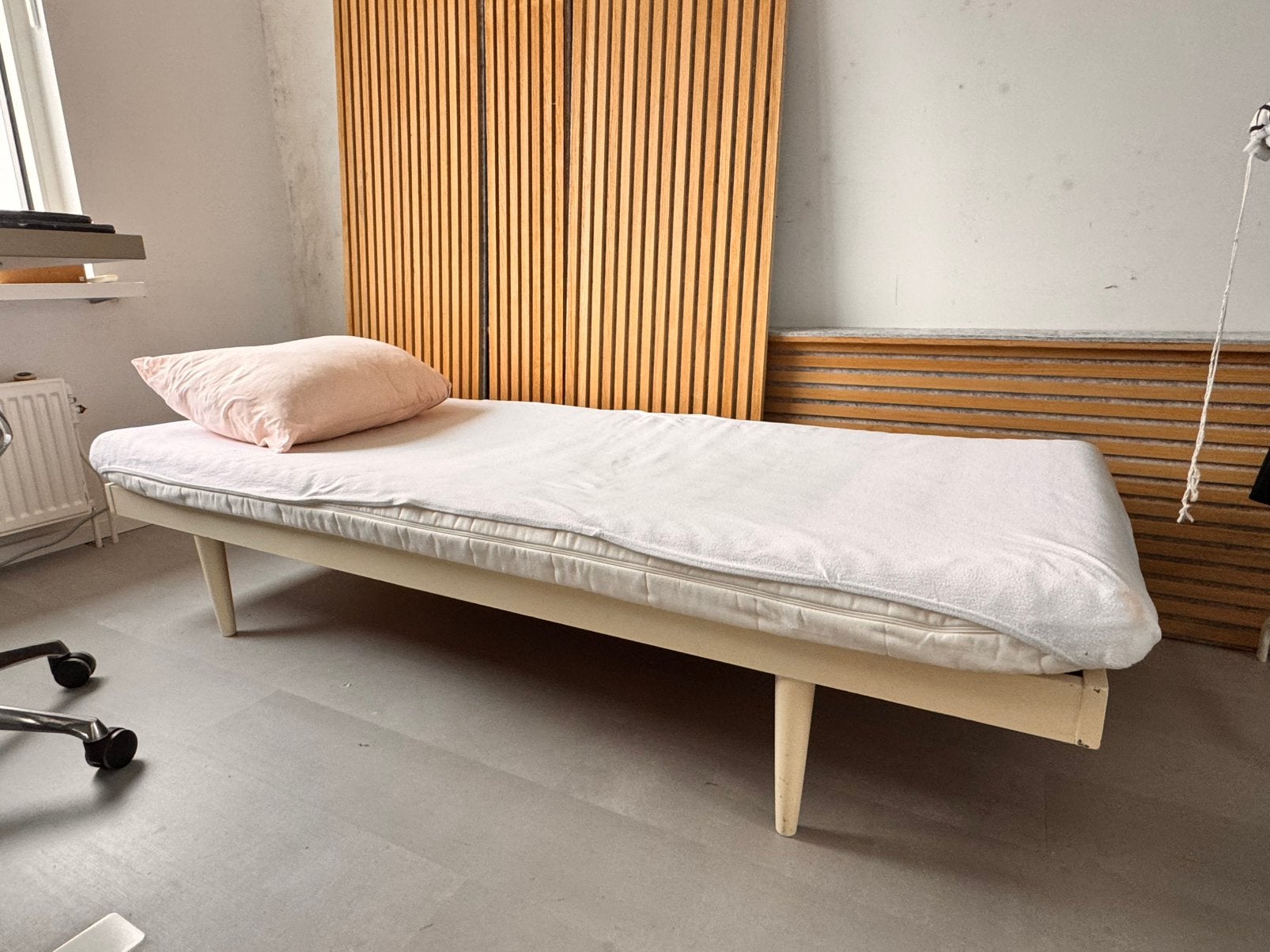 Vintage Daybed / Slaapbank (incl. matras), Ophalen, Gebruikt, 90 cm, Eenpersoons