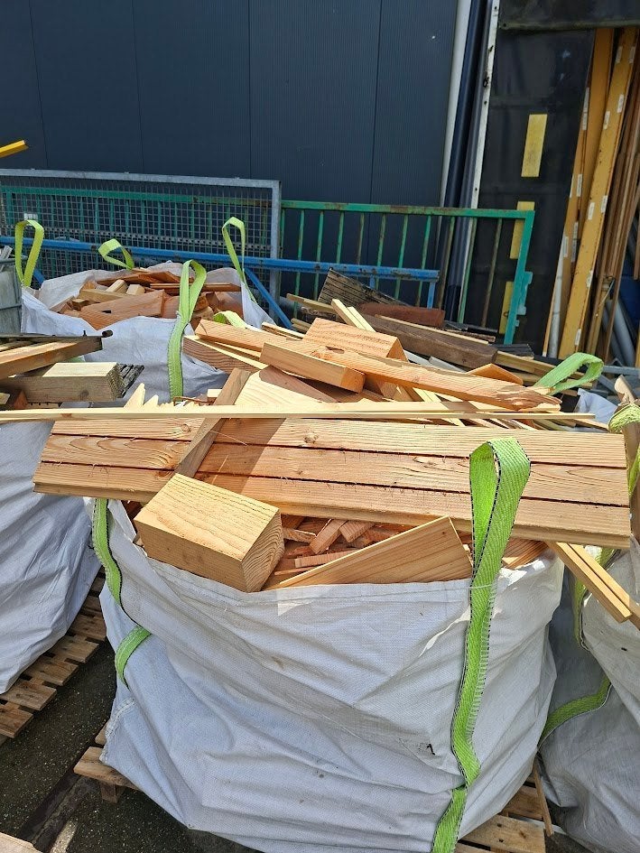 Big bags stookhout douglas en hardhout, Tuin en Terras, 6 m³ of meer, Ophalen