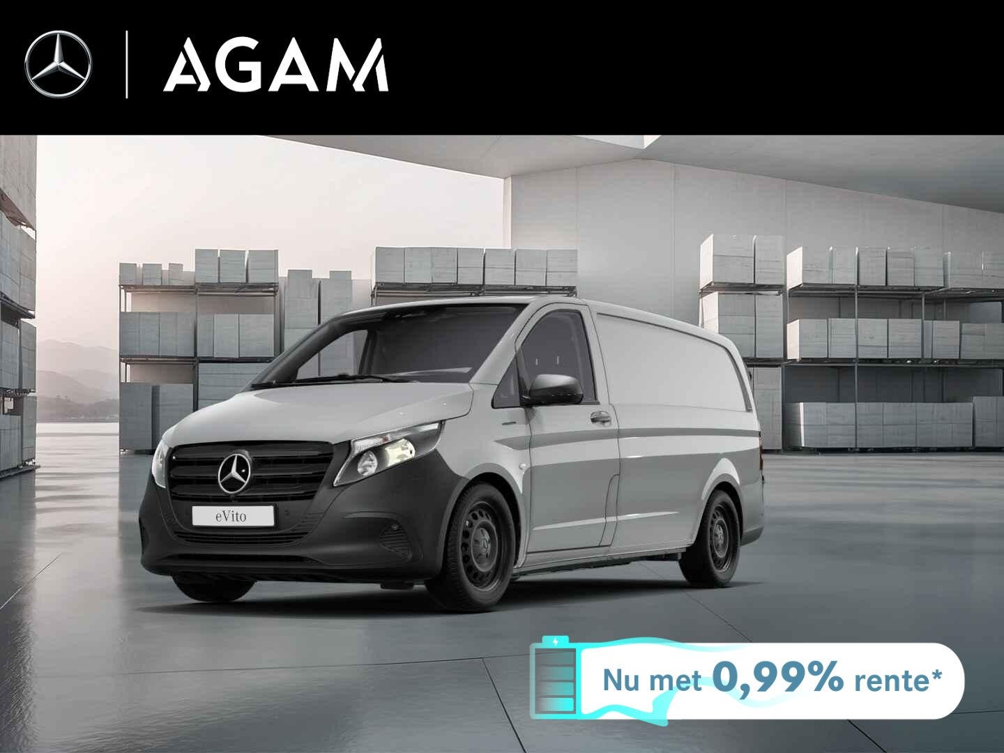 Mercedes-Benz eVito eVito 119 L2 Business Solution 90 kWh, Auto's, Stof, Zwart, 2486 kg, 116 pk