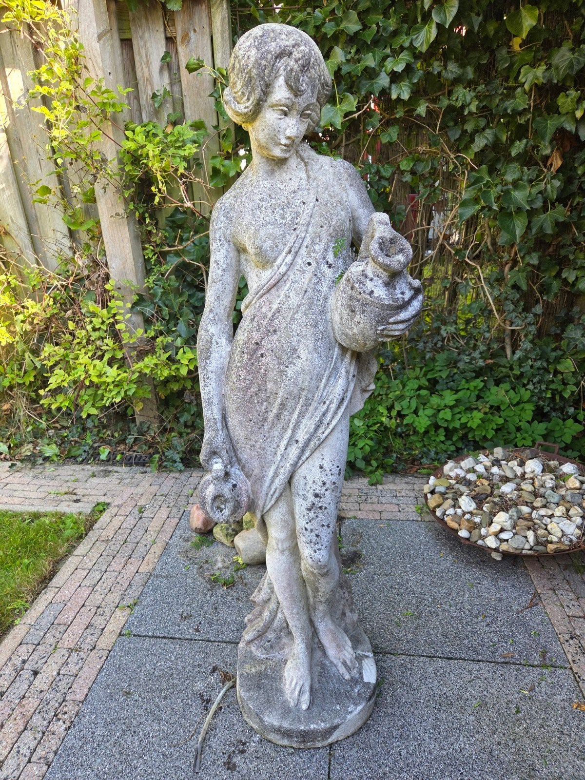 Groot tuinbeeld vrouw met kruik, Tuin en Terras, Ophalen, Nvt, Nvt, Nvt