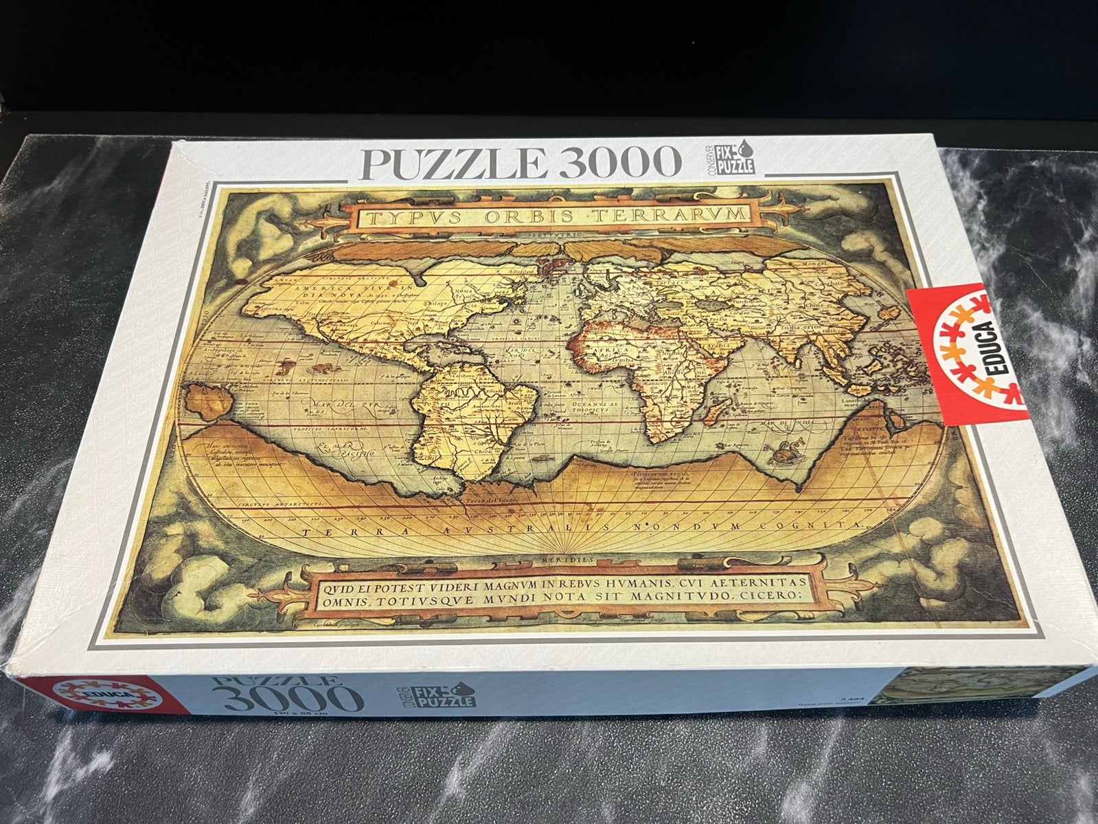 Educa puzzel 3000 stukjes Typus Orbis Terrarum, Ophalen of Verzenden, Meer dan 1500 stukjes, Zo goed als nieuw