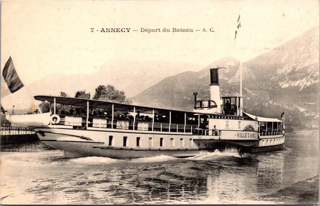 Annecy - Depart du Bateau - Carte Postale, Verzenden, Voor 1920, Ongelopen, Frankrijk