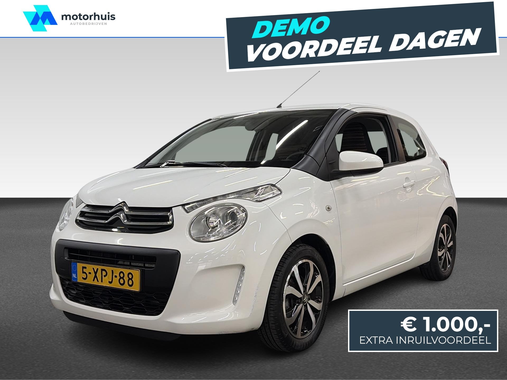 Citroën C1 1.0 e-VTi Serie Blanc, Gebruikt, Zwart, 840 kg, C1