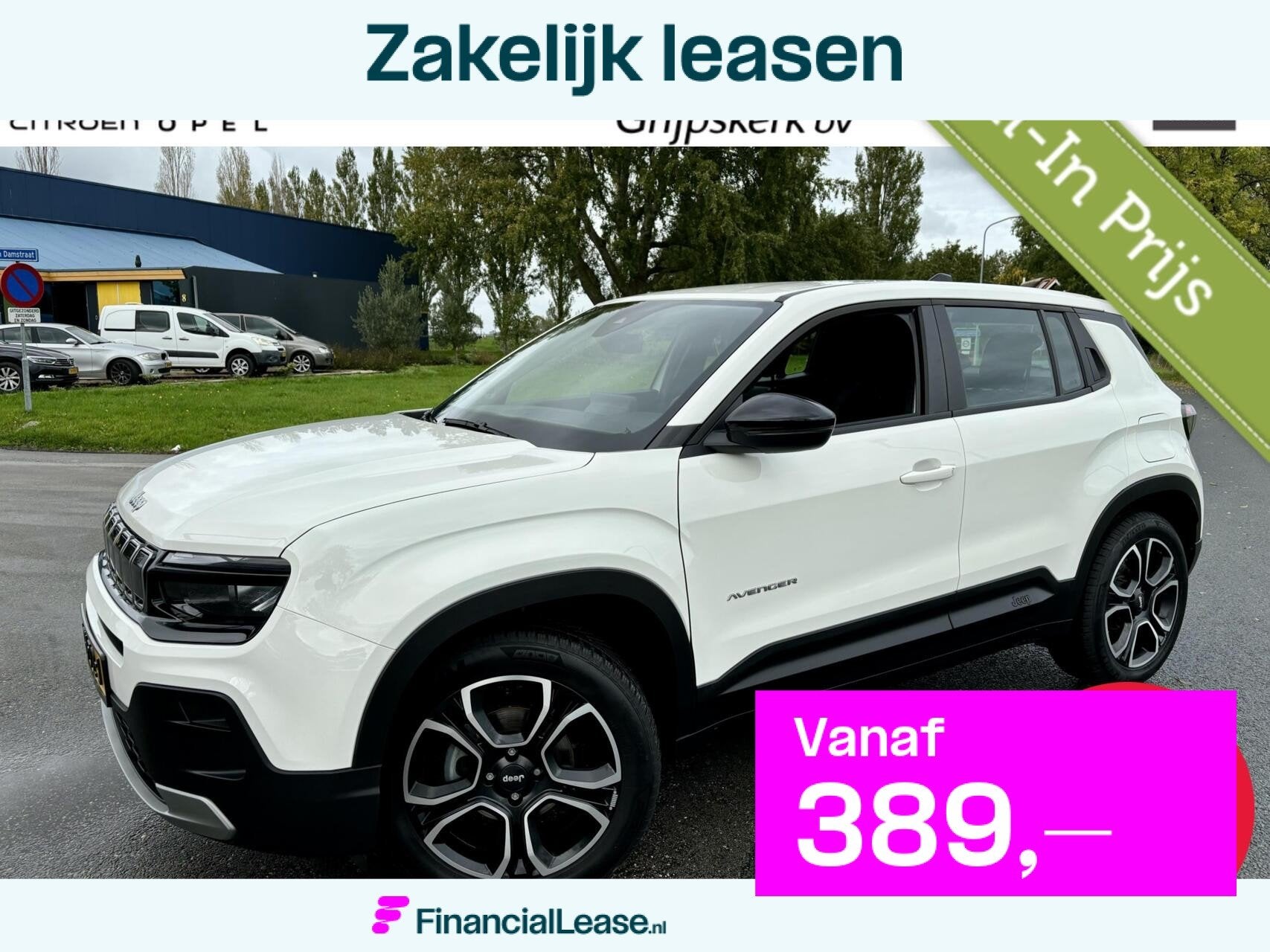 Jeep Avenger 100pk LIMITED + JBL Fabr.Gar 09-2027, Voorwielaandrijving, 1199 cc, 620 kg, Wit