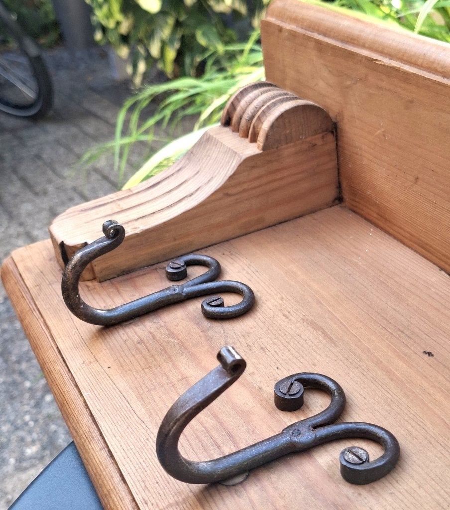 Houten vintage wandkapstok -landelijke- Scandinavische stijl, Gebruikt, Minder dan 100 cm, Hout, Ophalen