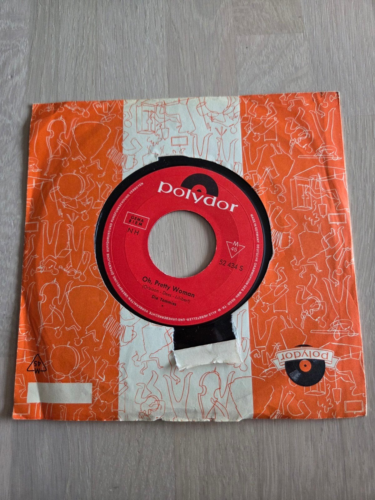 Die Tommies - Oh, Pretty Woman / Armer Robi-Robinson, Gebruikt, 7 inch, Ophalen of Verzenden, Pop