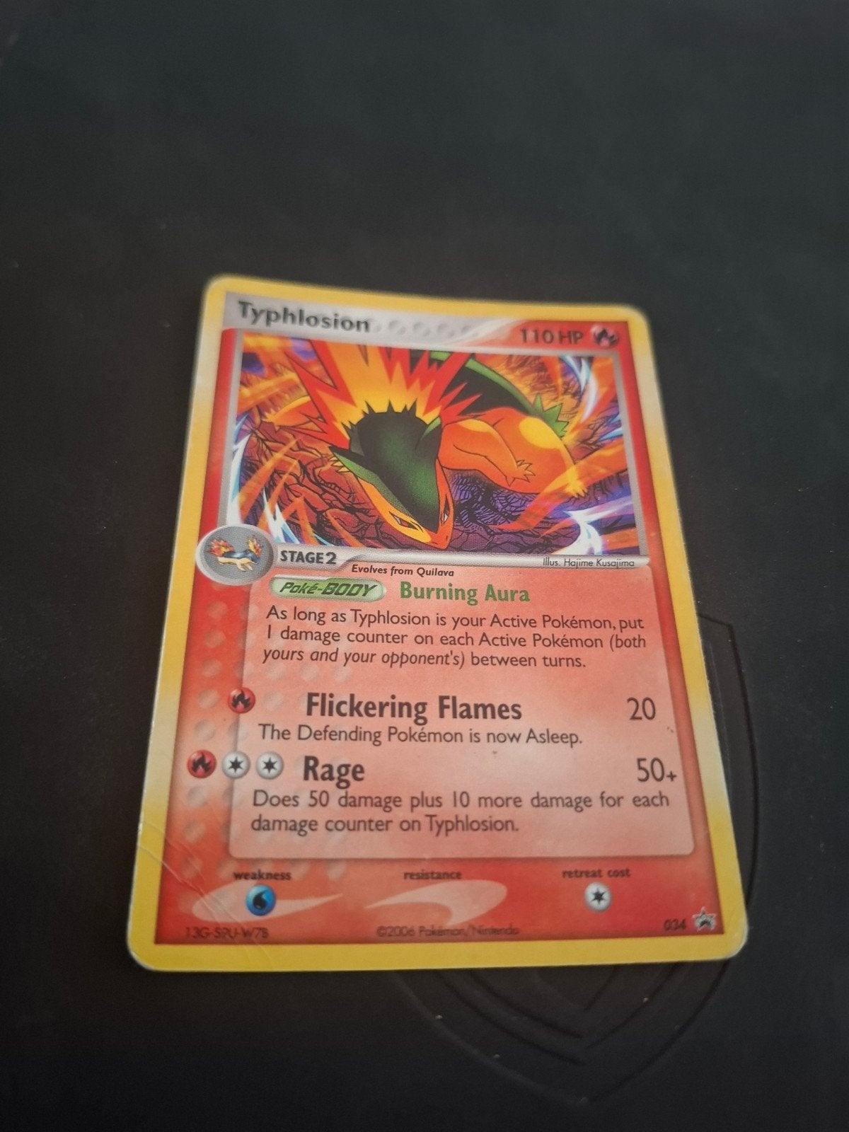 Typhlosion Pokémon Kaart - Holo - Gebruikt, Ophalen of Verzenden, Gebruikt, Losse kaart, Foil