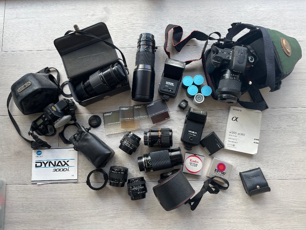 Uitgebreide set: Sony Alpha A300 met 2 objectieven, Ophalen, Gebruikt, Spiegelreflex, Bodydop