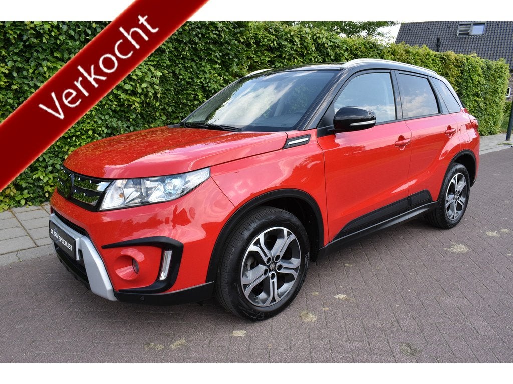 Suzuki Vitara 1.6 High Executive Allgrip Pano, Leer, FULL!, Auto's, Suzuki, Bedrijf, Vitara, 4x4, ABS, Achteruitrijcamera, Adaptive Cruise Control