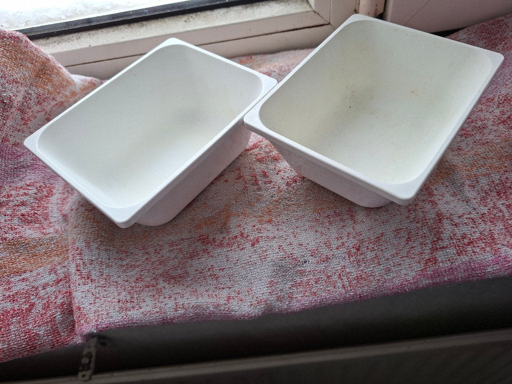 2 witte bakjes Ikea, Ophalen of Verzenden
