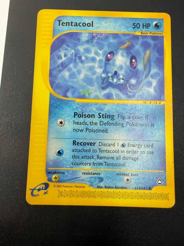 Pokémon Kaart Tentacool 50 HP 113/147, Ophalen of Verzenden, Gebruikt, Losse kaart
