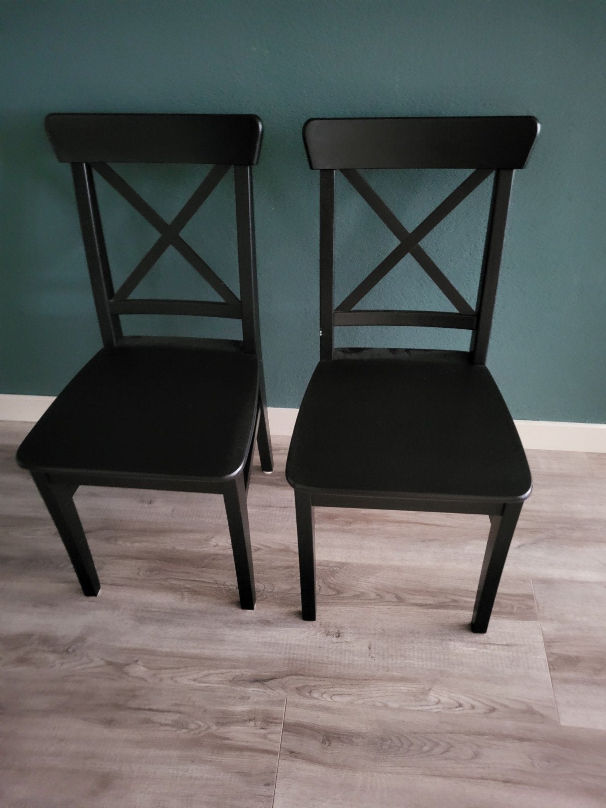Set eetkamerstoelen  2 stuks, Ophalen, Zwart, Vier