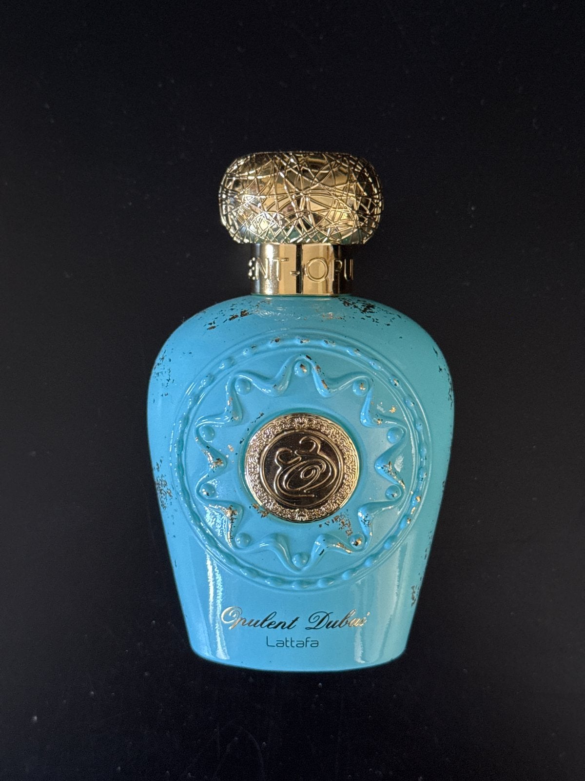 Lattafa Opulent Dubai Eau de Parfum - Turquoise, Sieraden, Tassen en Uiterlijk, Uiterlijk | Parfum, Ophalen of Verzenden, Zo goed als nieuw