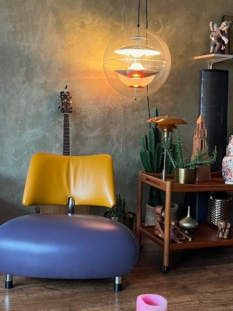 Mooie design Leolux Pallone fauteuil, Ophalen, Gebruikt, 75 tot 100 cm, 50 tot 75 cm