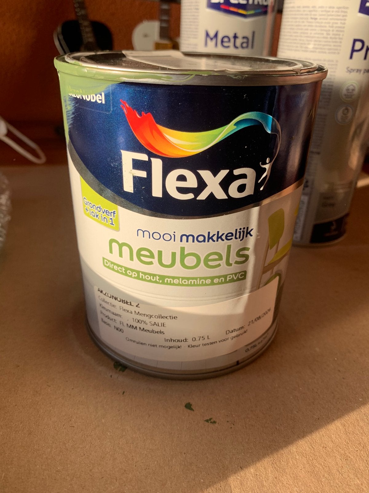 Flexa Meubels groen | Meubelverf, Doe-het-zelf en Verbouw, Ophalen of Verzenden, Zo goed als nieuw, Groen