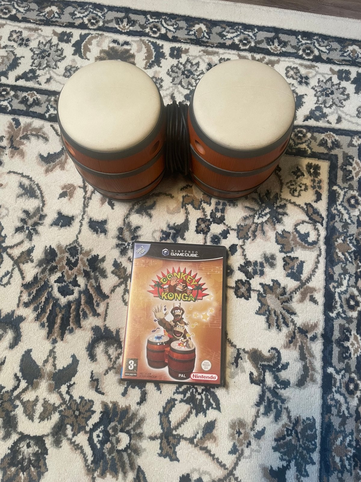 Donkey konga + bongos - Gamecube, Spelcomputers en Games, 1 speler, Ophalen of Verzenden, Zo goed als nieuw, Vanaf 3 jaar