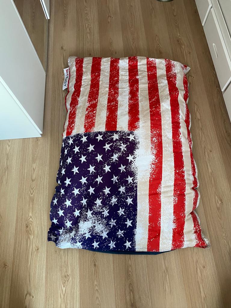 Zitzak Amerikaanse vlag groot, Ophalen, Zo goed als nieuw, Blauw, Zitzak