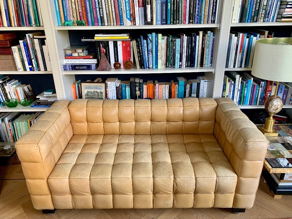 Josef Hoffmann Kubus bank voor Wittmann, Huis en Inrichting, Banken | Bankstellen, Ophalen, Gebruikt, 150 tot 200 cm, Tweepersoons