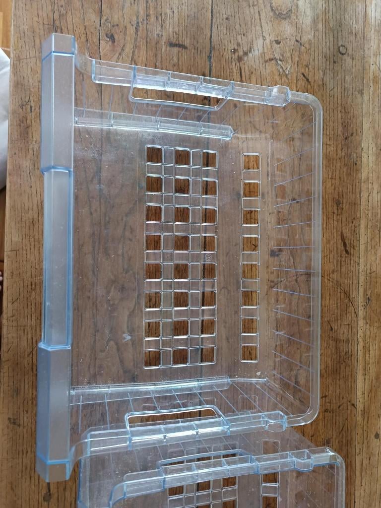 GRATIS! 2 x plastic lade / bak voor vriezer, Ophalen, Kunststof, Overige merken, Overige typen