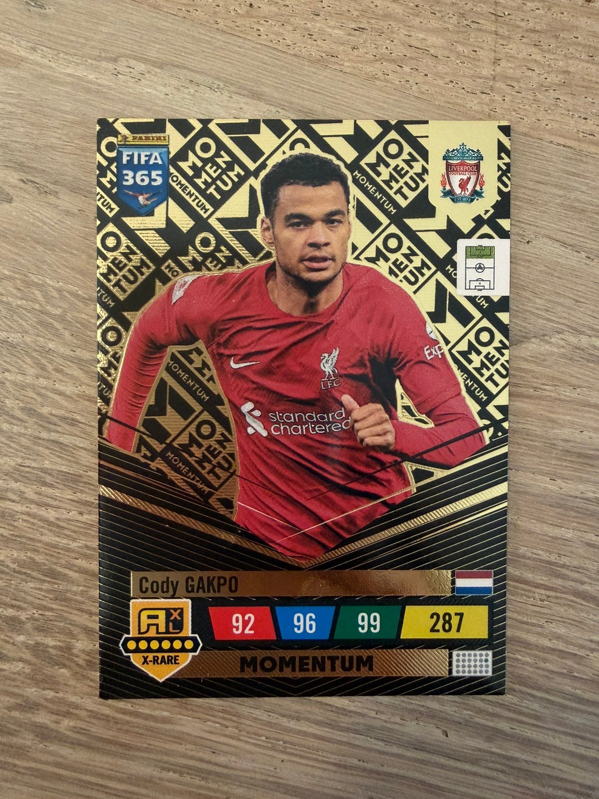 Cody Gakpo X-RARE Momentum Panini FIFA 365 Adrenalyn XL 2023, Ophalen of Verzenden, Zo goed als nieuw, Buitenlandse clubs, Poster, Plaatje of Sticker