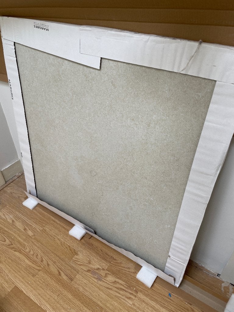 Magres slabstone white tegel 90x90, Ophalen, 60 cm of meer, Nieuw, Minder dan 5 m²