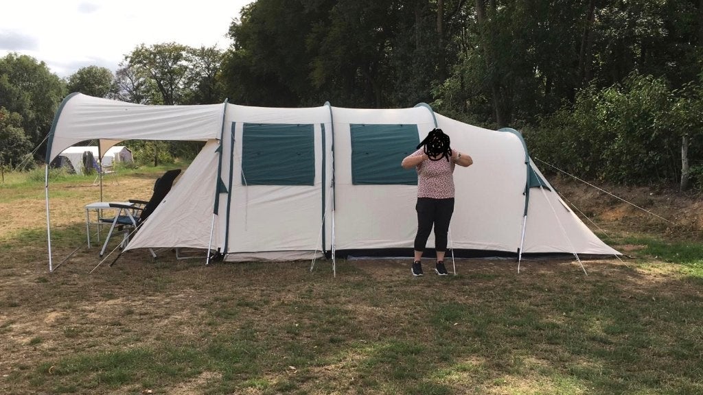 Obelink Porto Ercole 4 pp, Caravans en Kamperen, Tenten, Ophalen, Gebruikt, Tot en met 4